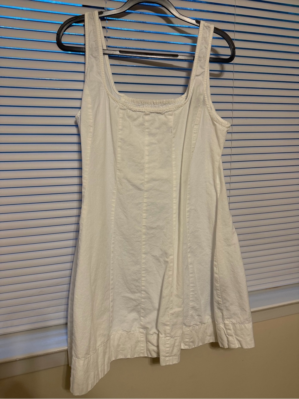 ASOS Curve Linen White Sleeveless Slip Dress